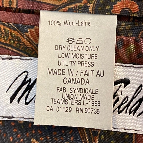 Lauren Ralph Lauren Blazer Mens 40R Wool Paisley lined 2 Button Green Brown - Picture 11 of 14